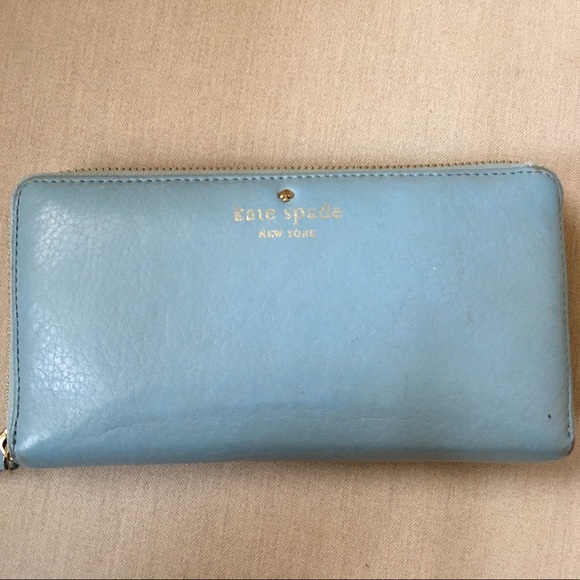 kate spade Handbags - Kate Spade zip around wallet light blue